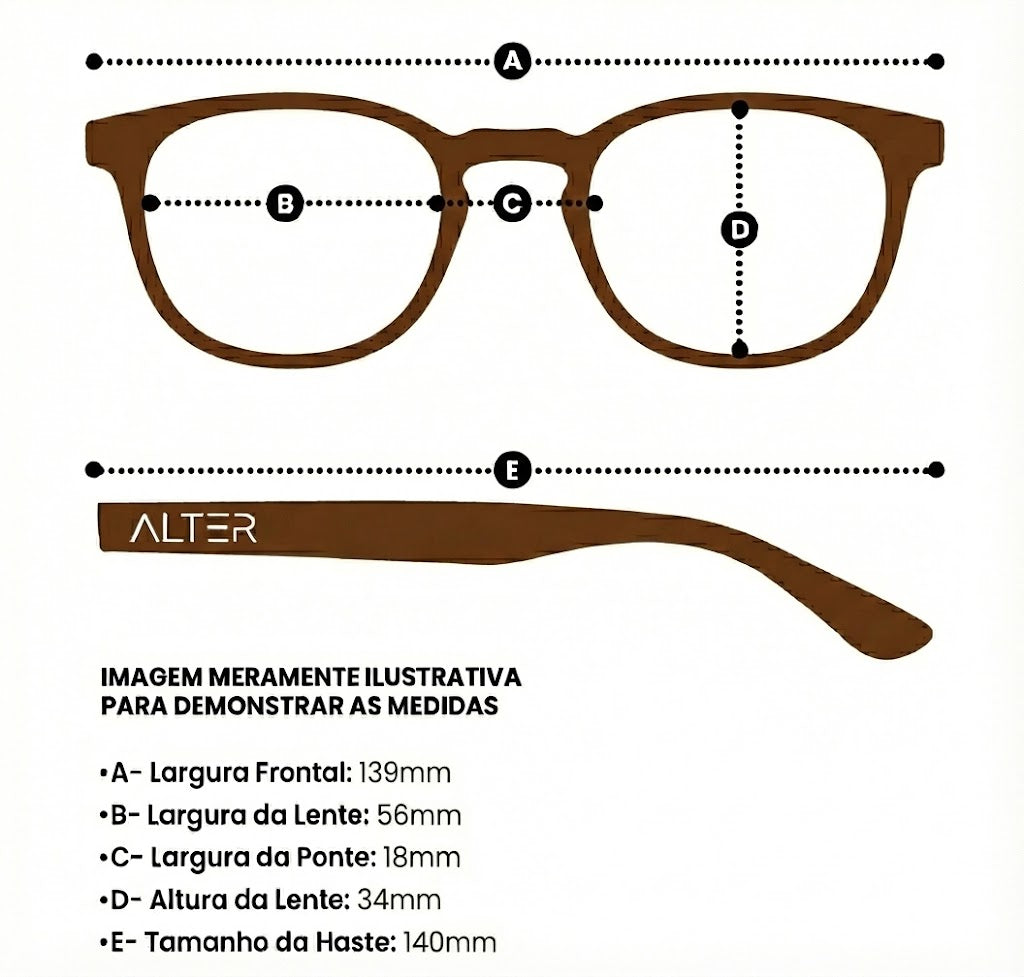Medidas do óculos Óculos de Sol Ibiza