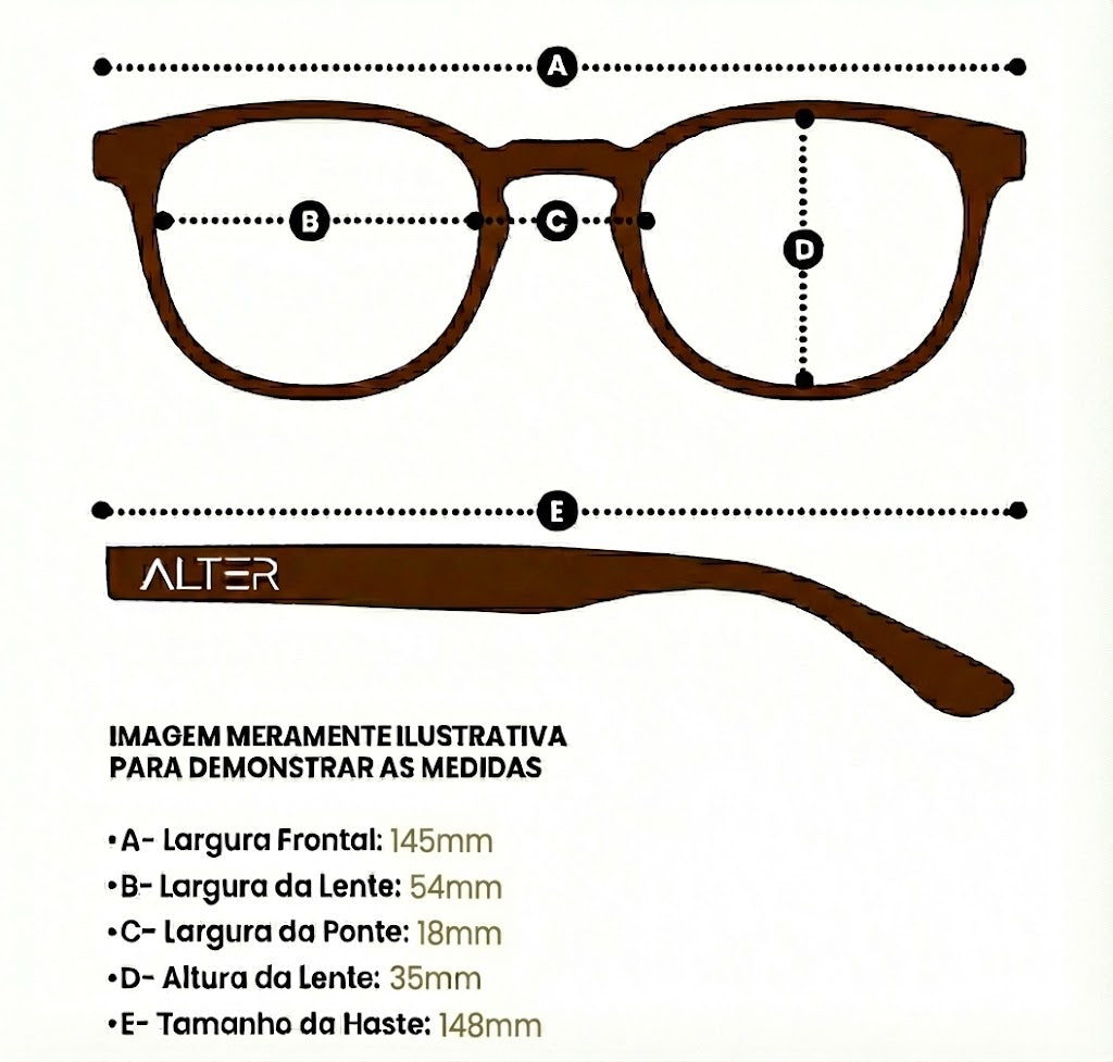 Medidas do óculos Óculos de Sol Mykonos