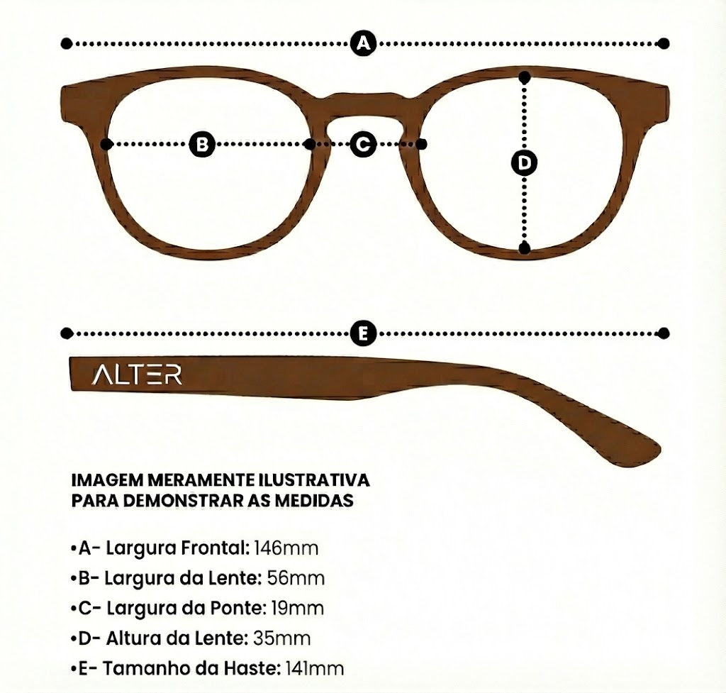 Medidas do óculos Óculos de Sol Barcelona